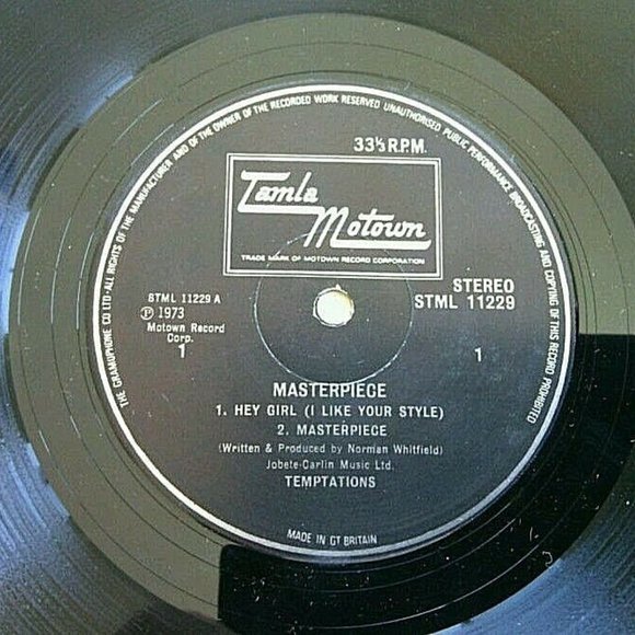 Vintage Vinyl LP THE TEMPTATIONS Masterpiece Tamla Motown Records Vinyl 1973 EMI - Picture 7 of 16